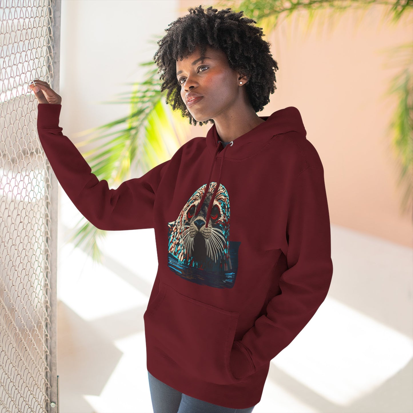 Harbor Seal Icon - Fleece Hoodie