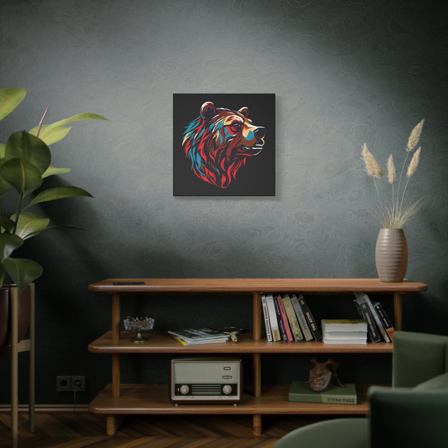 Grizzly Bear Icon Canvas