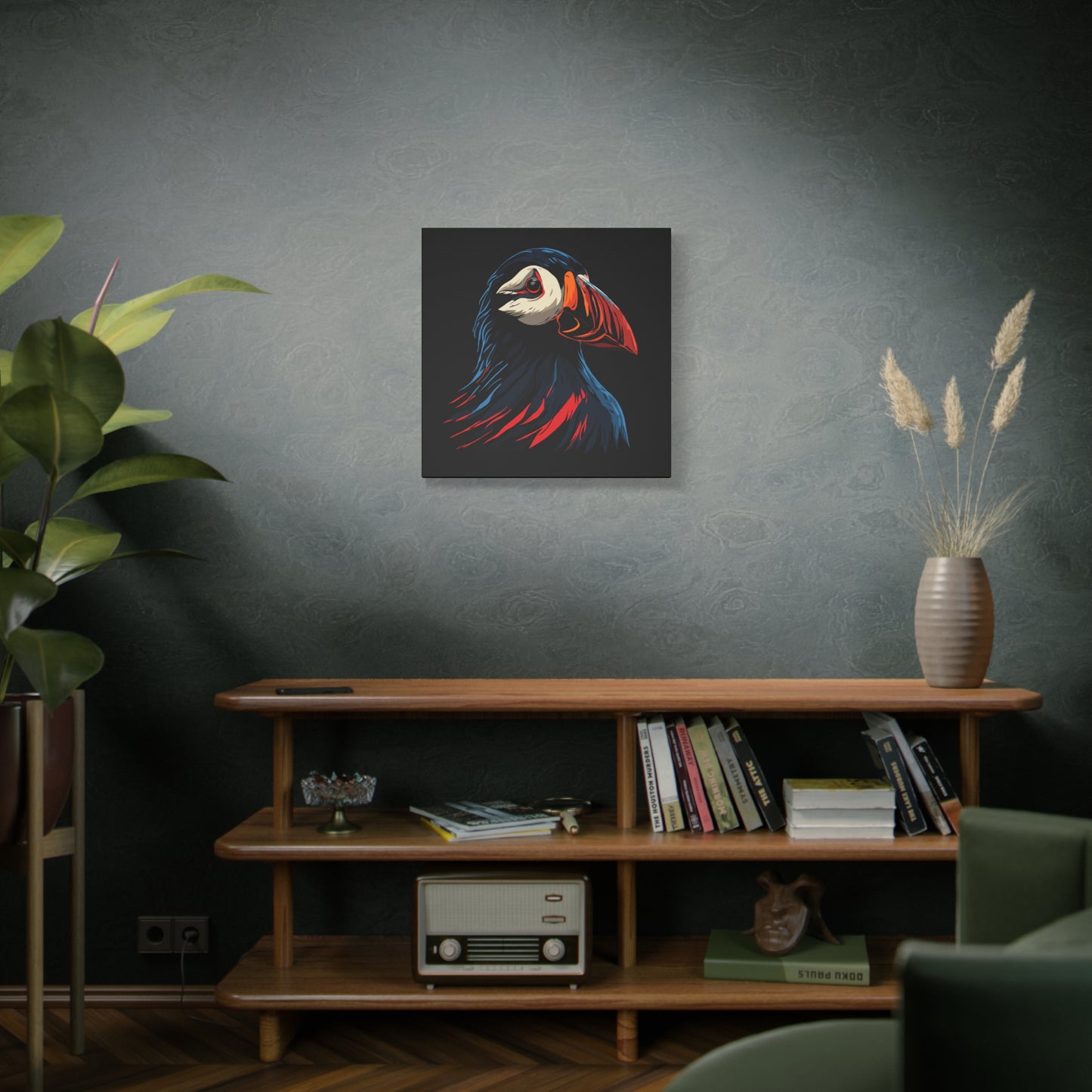Puffin Icon Canvas
