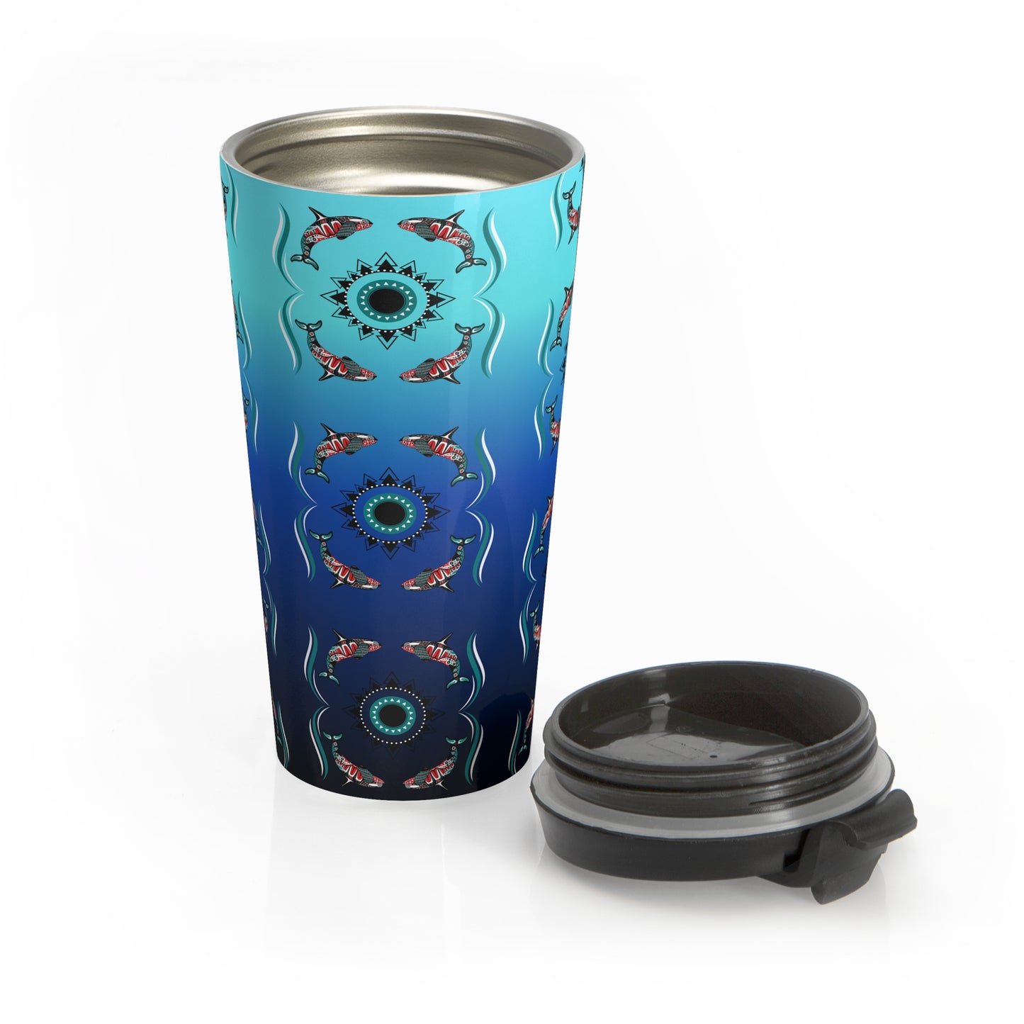 Killer Whale Wallpaper Stainless Steel Travel Mug