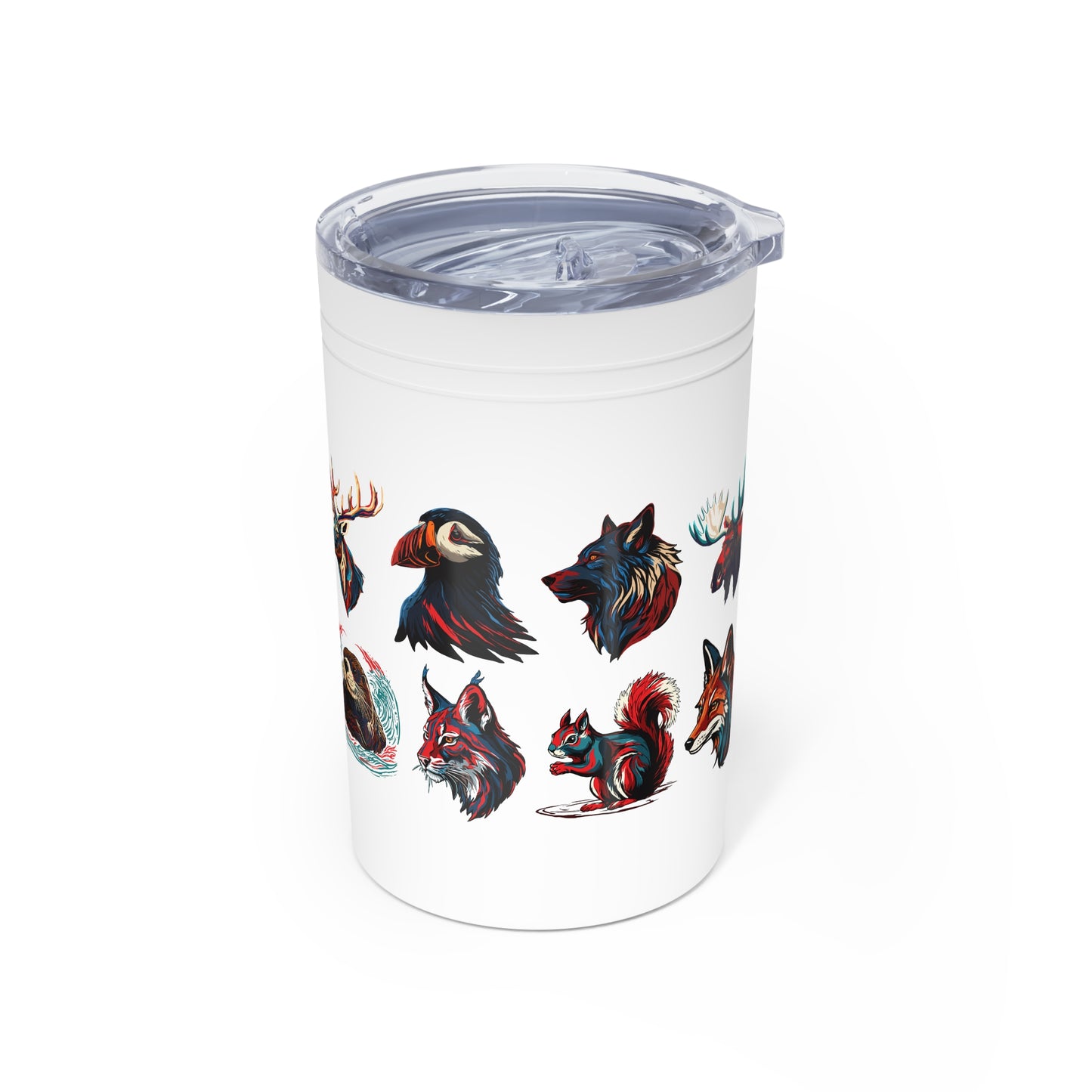 Hand-drawn northern icons gallery tumbler — original wildlife art by Kayanna Healy at Neo Native