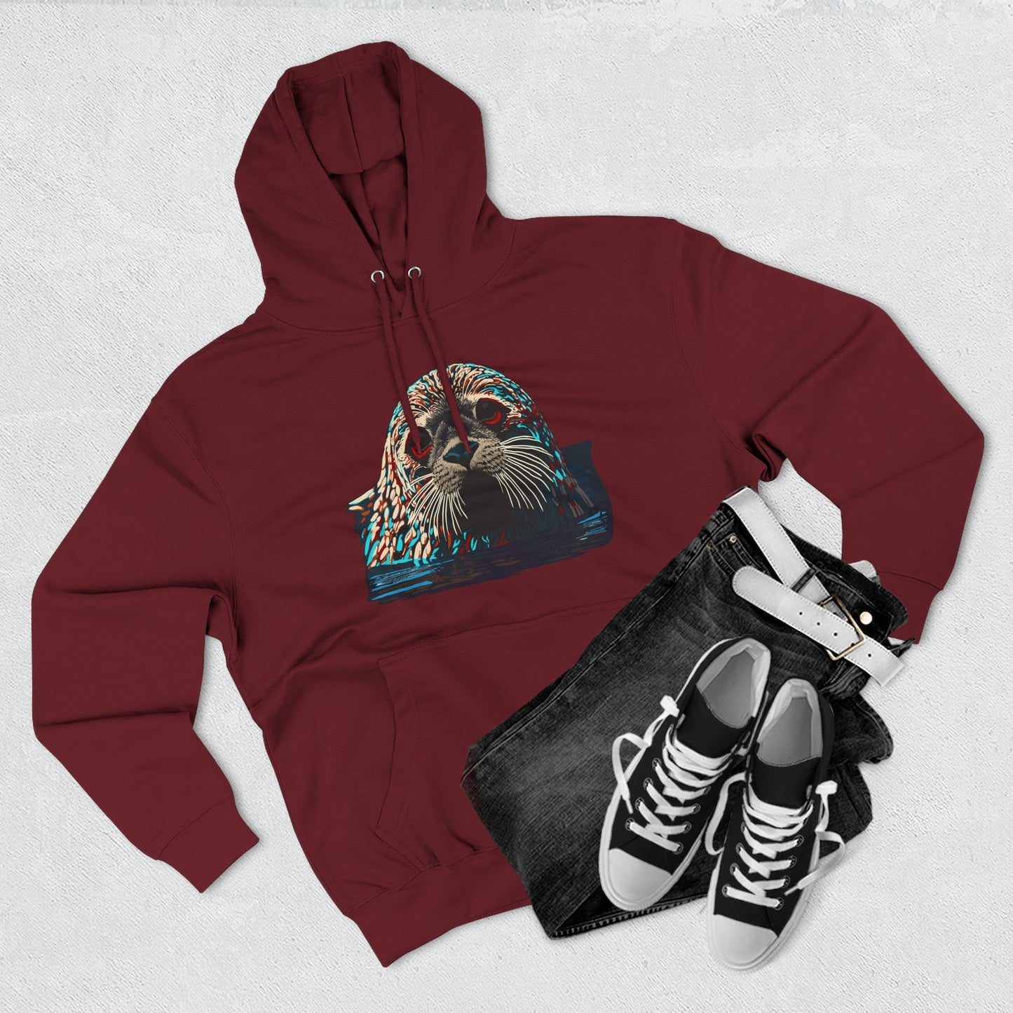 Harbor Seal Icon - Fleece Hoodie
