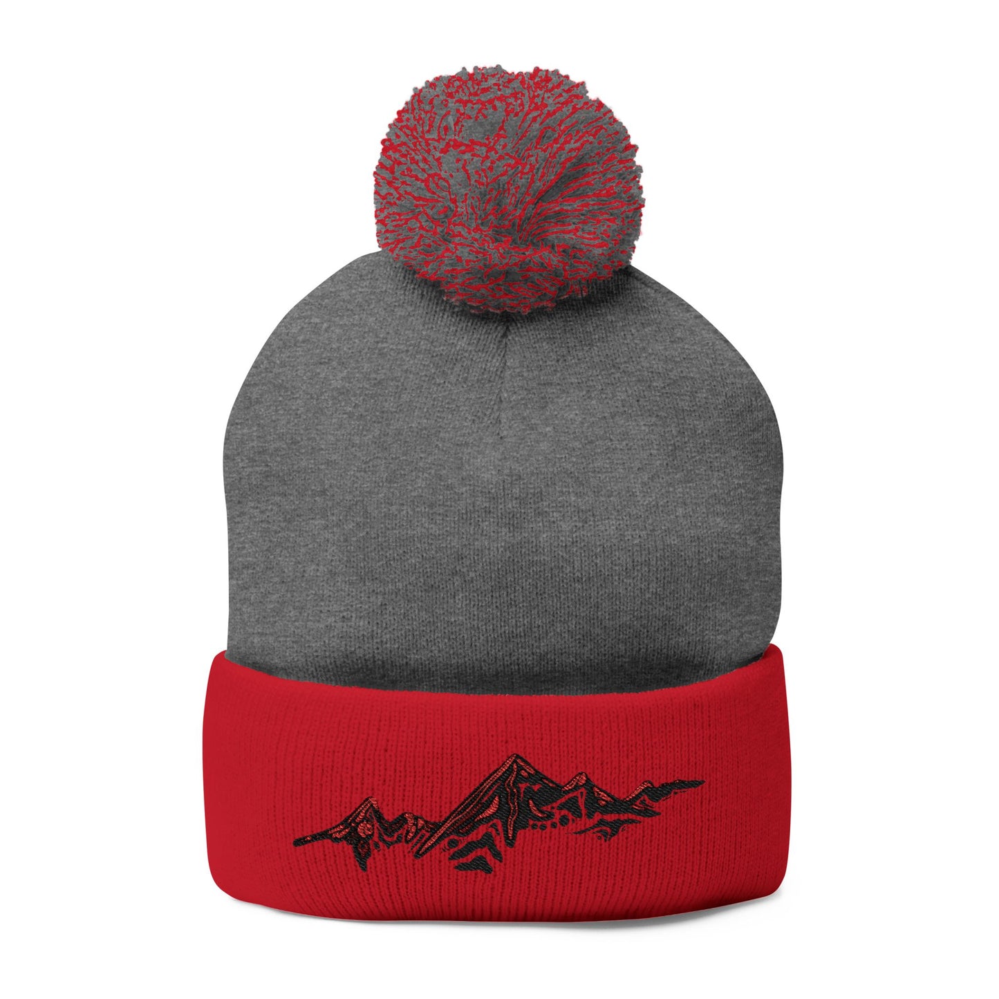 Hand-drawn fire peaks knit cap — original wildlife art by Kayanna Healy at Neo Native