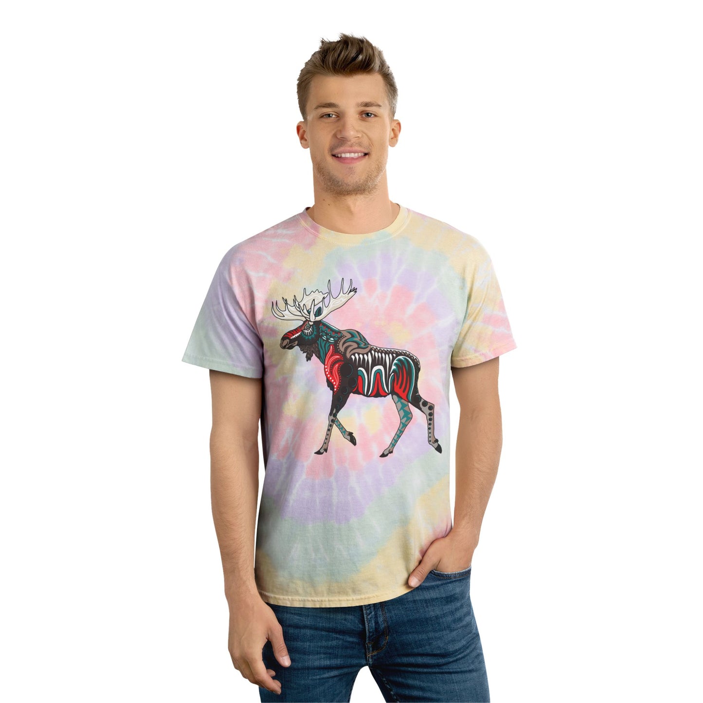 Spiral Tie-Dye Tee - Moose!