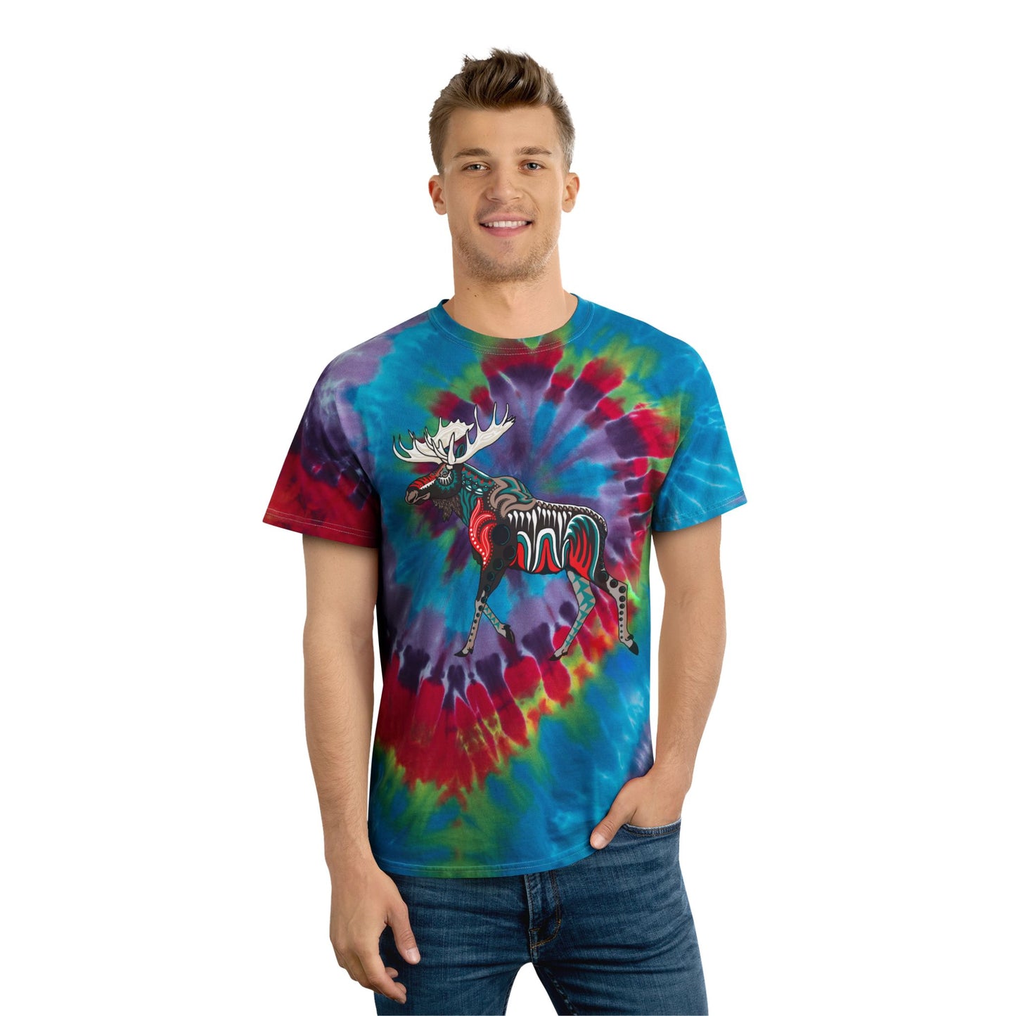 Spiral Tie-Dye Tee - Moose!