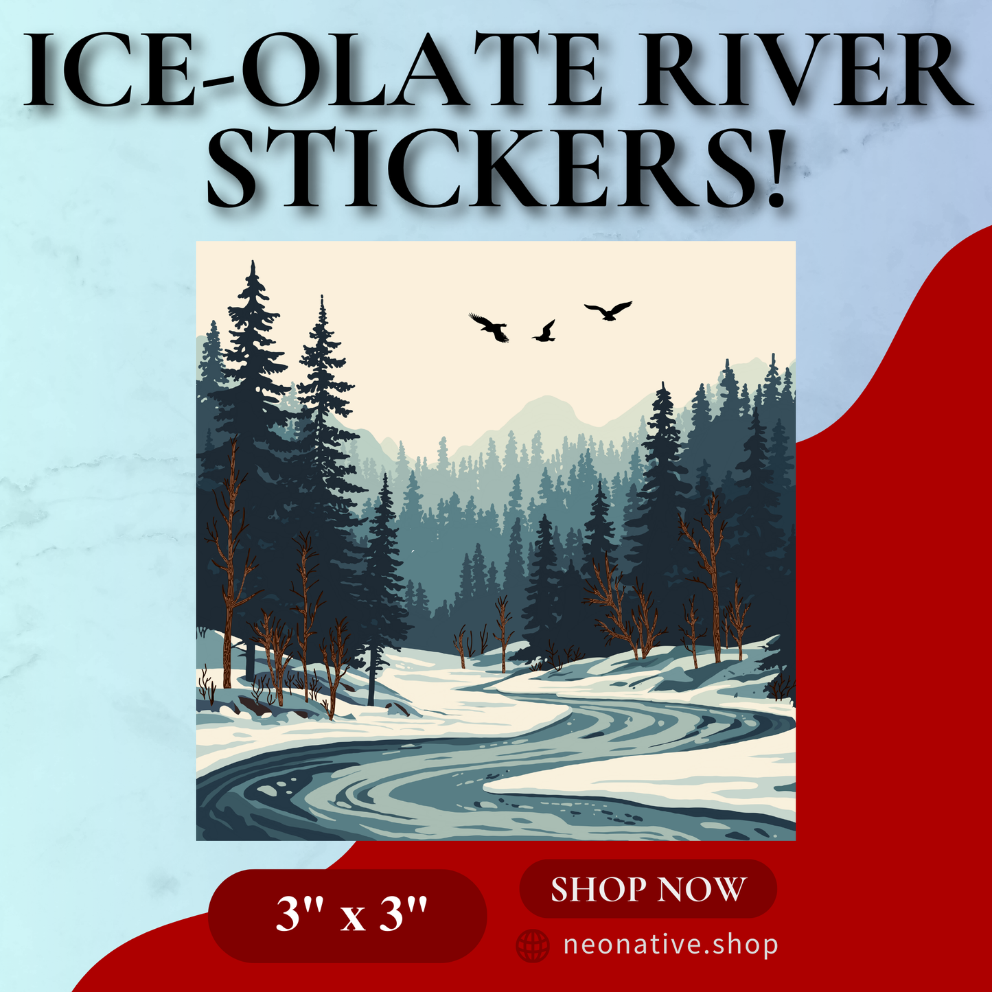 Ice-olate River Sticker