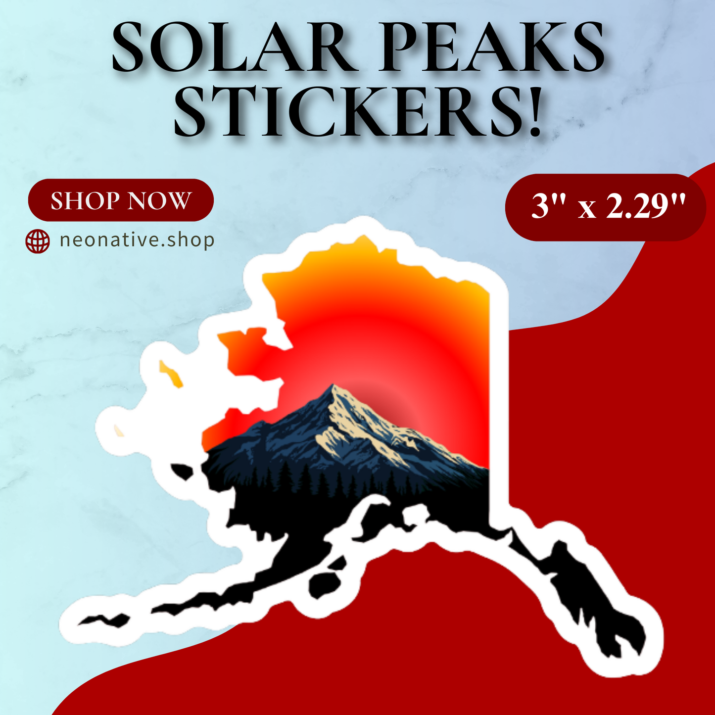 Solar Peaks Sticker
