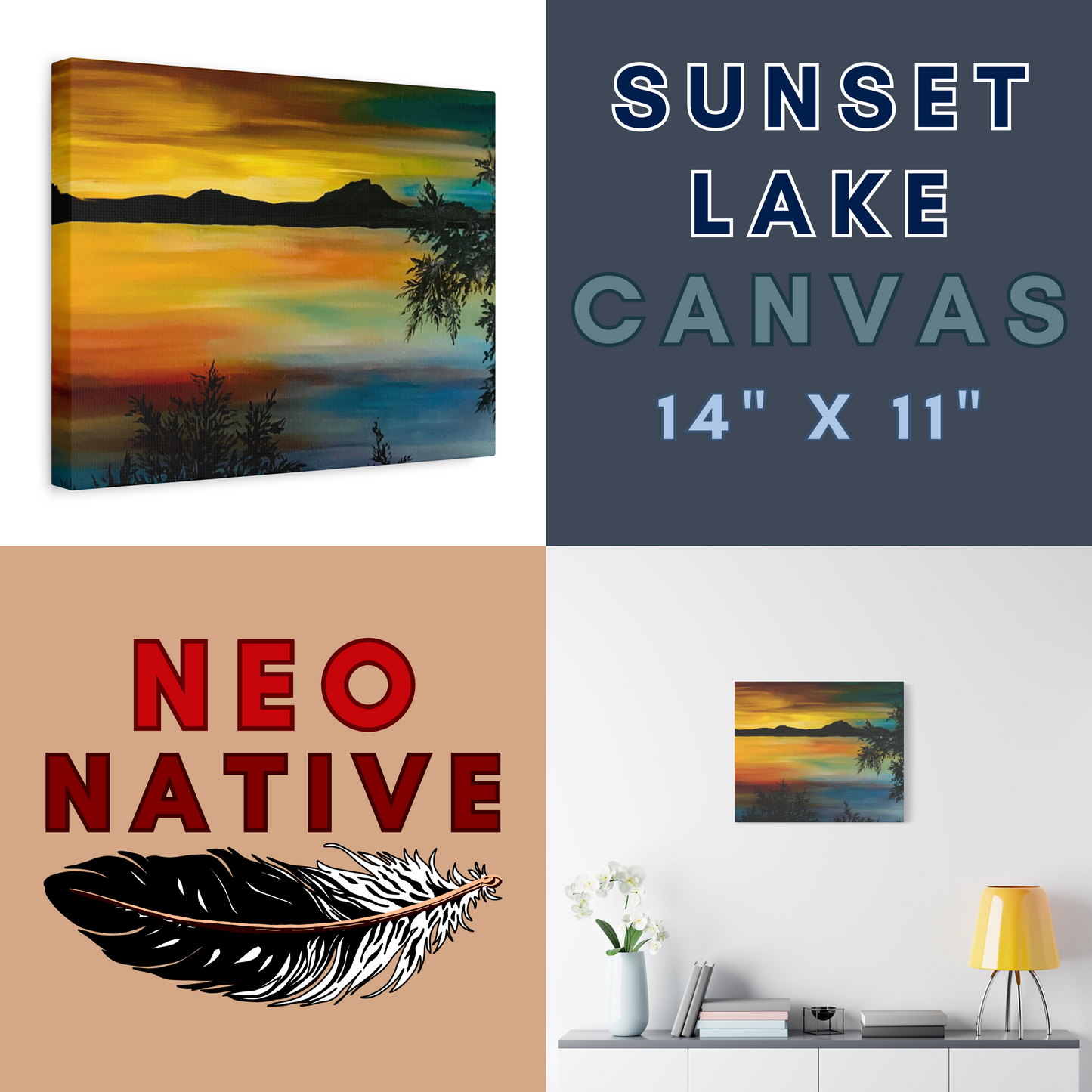 Sunset Lake Canvas