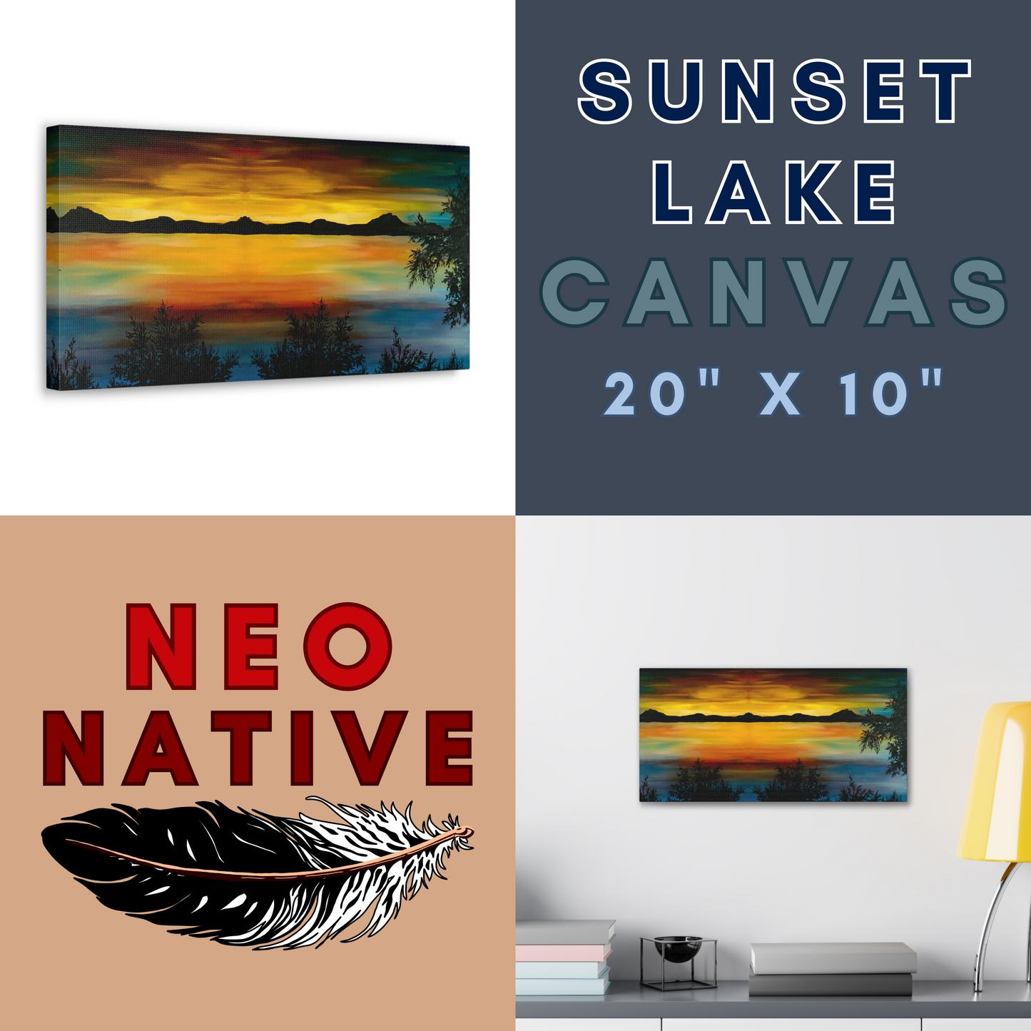 Sunset Lake Canvas