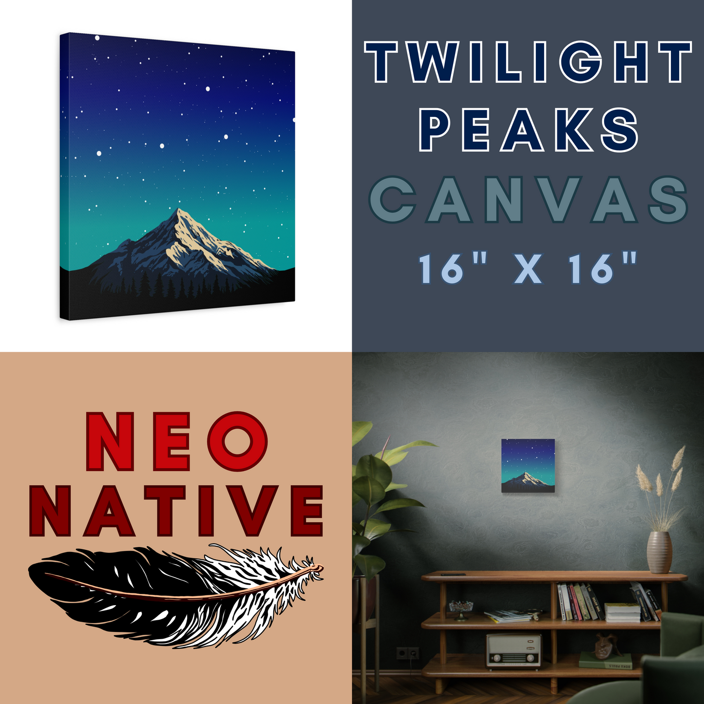 Twilight Peaks Canvas