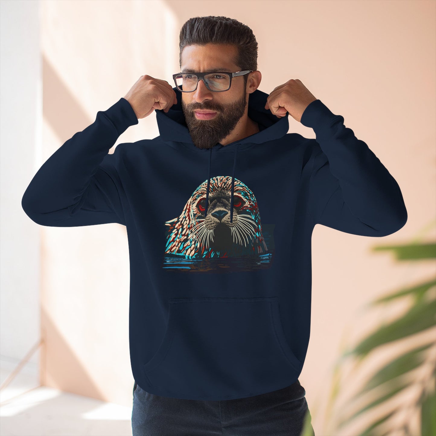 Harbor Seal Icon - Fleece Hoodie