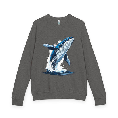 Humpback Whale - French Terry Raglan Crewneck