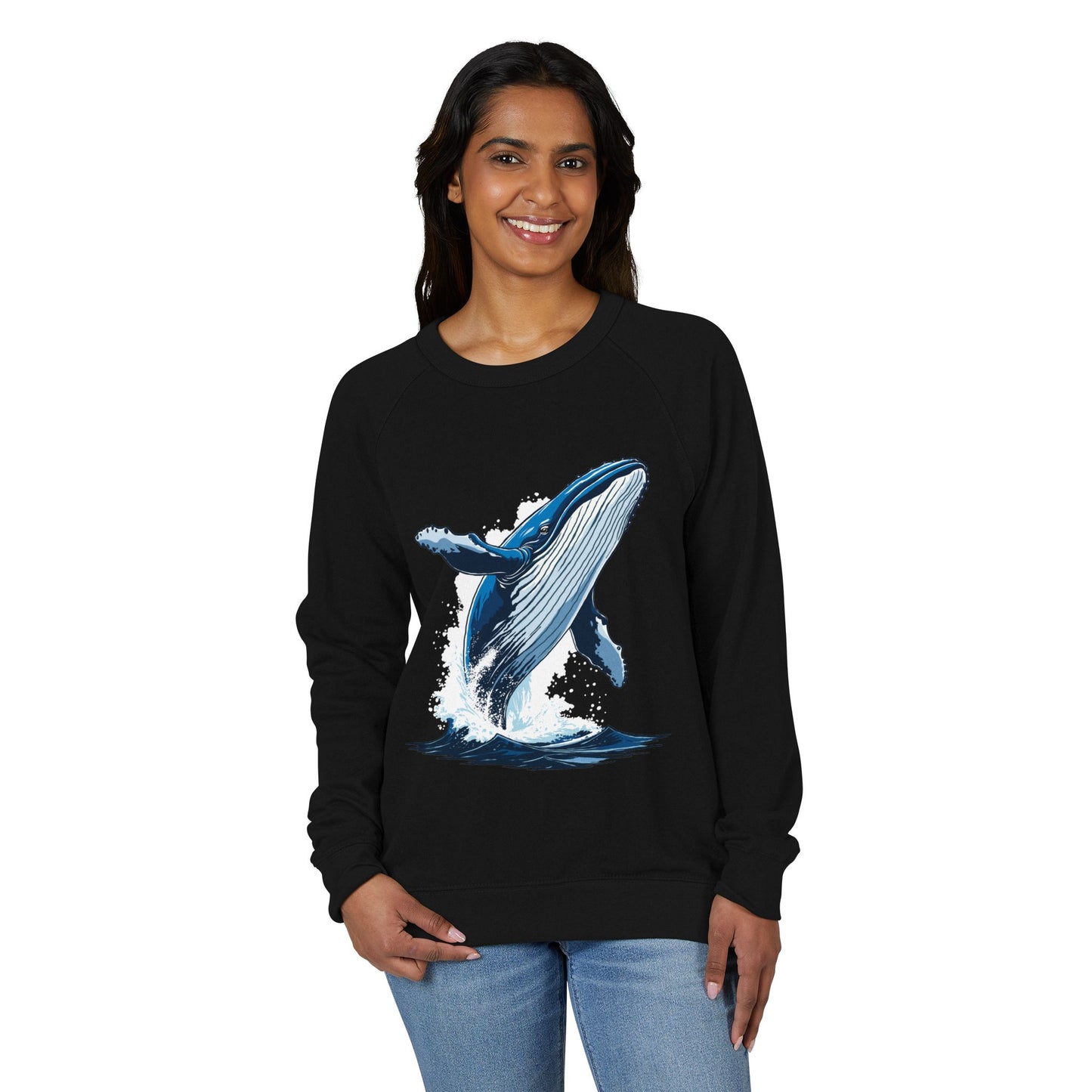 Humpback Whale - French Terry Raglan Crewneck