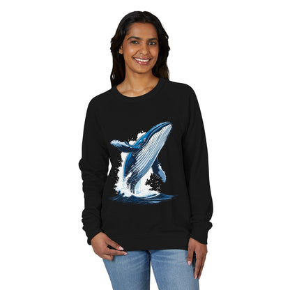 Humpback Whale - French Terry Raglan Crewneck