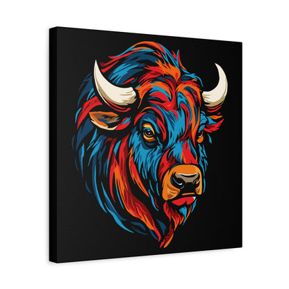 Bison Icon Canvas