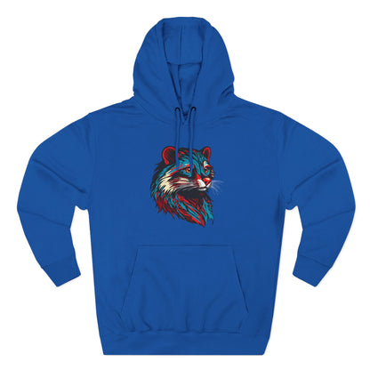 Hand-drawn mink icon hoodie — original wildlife art by Kayanna Healy at Neo Native