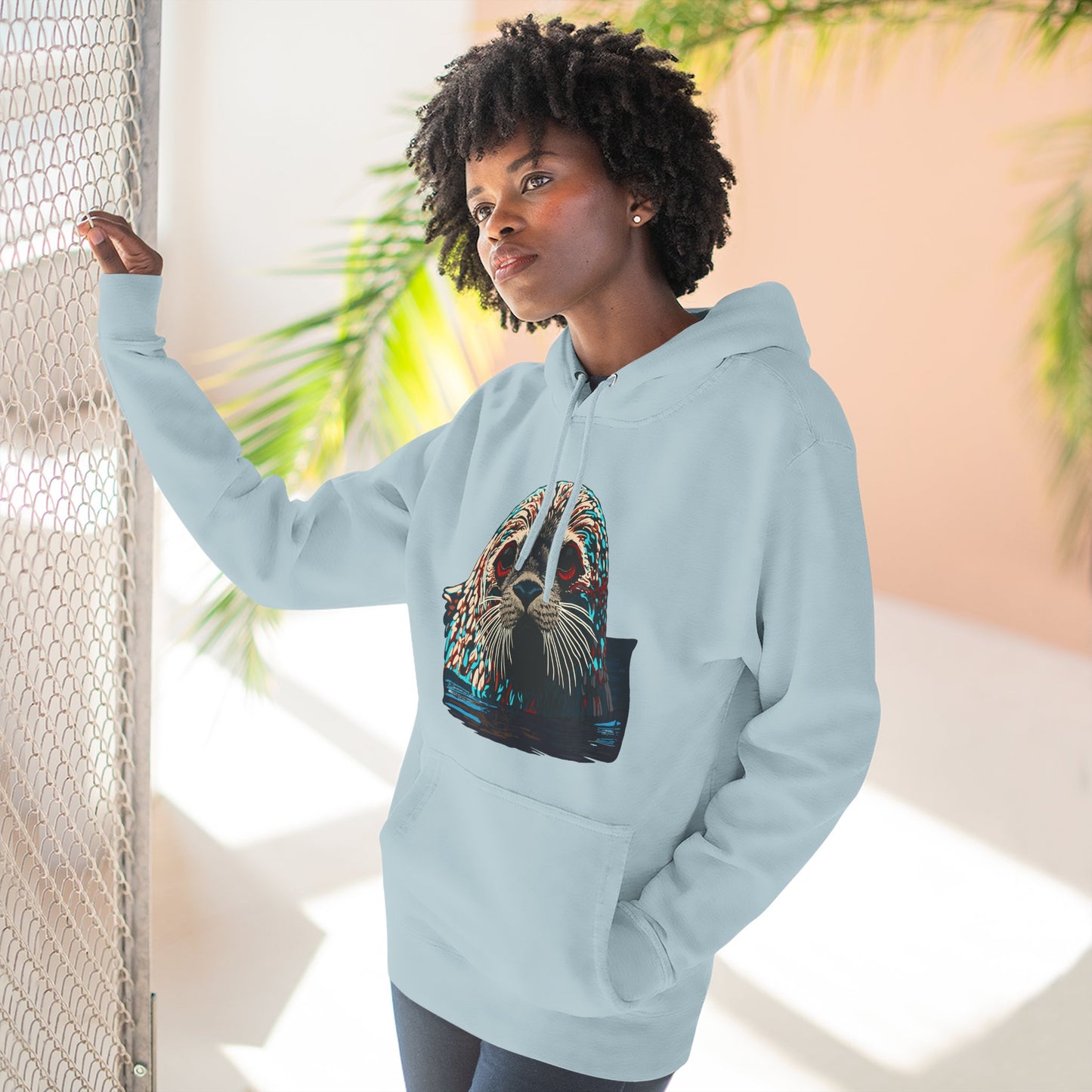 Harbor Seal Icon - Fleece Hoodie