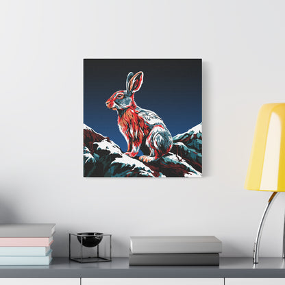 Snowshoe Hare Icon Canvas