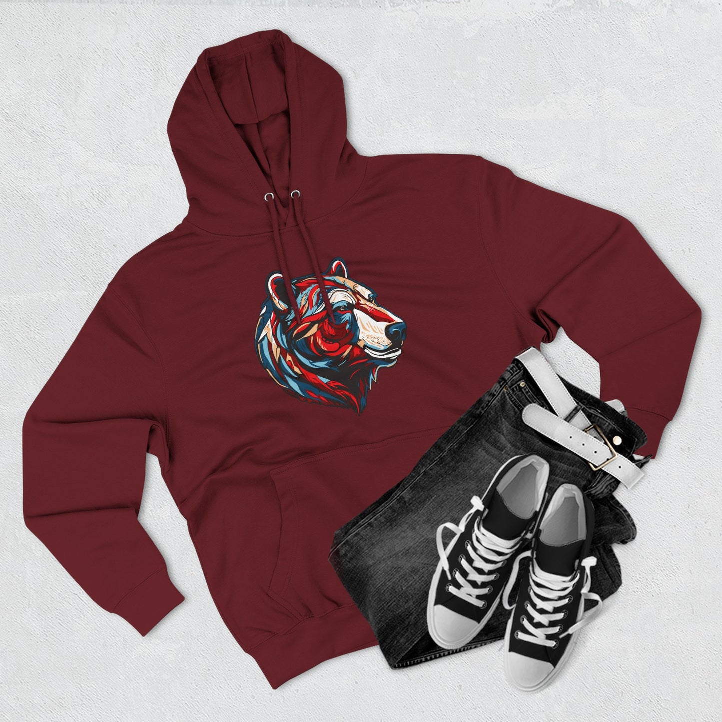 Polar Bear Icon - Fleece Hoodie