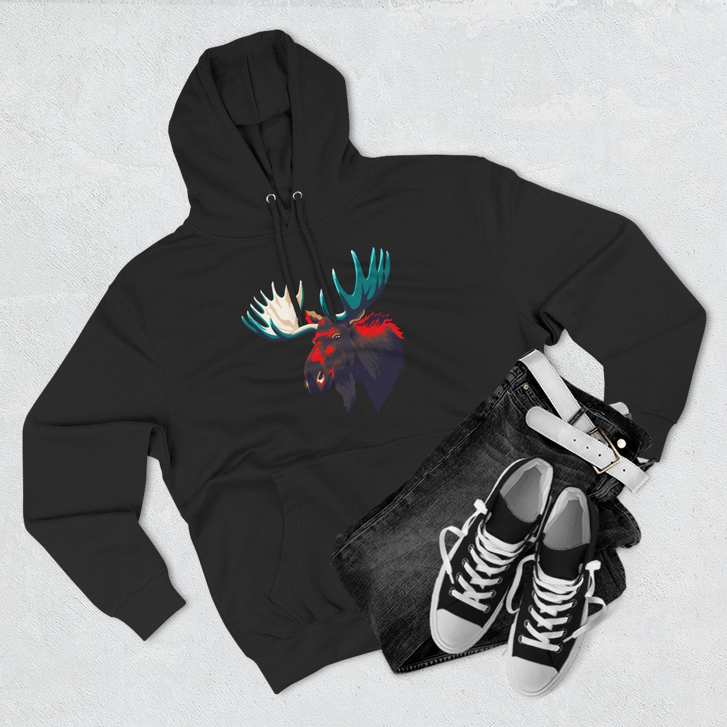 Moose Icon - Fleece Hoodie