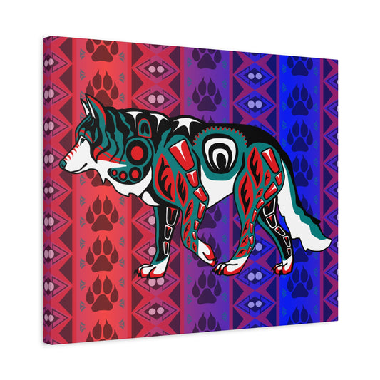 Walking Wolf Canvas