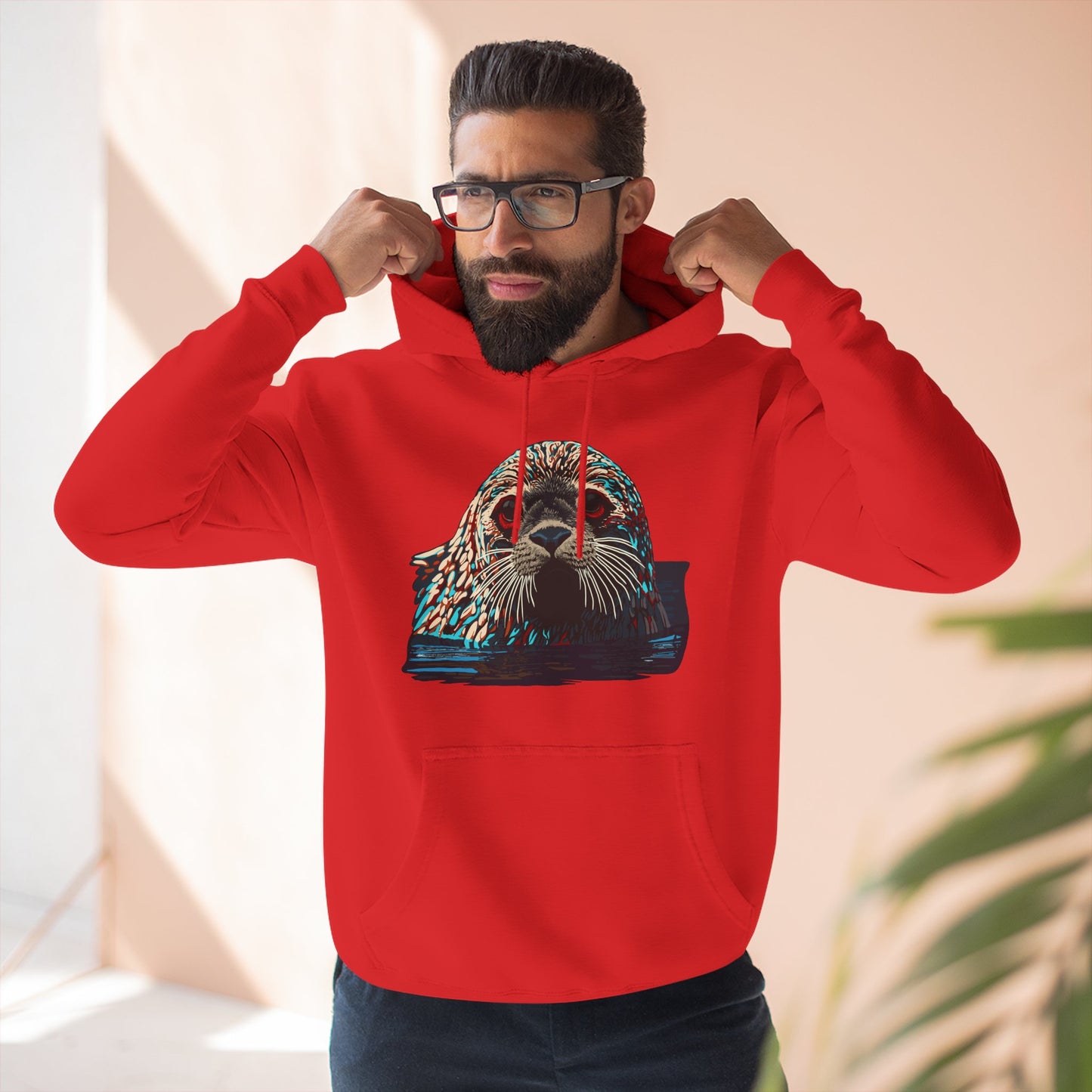 Harbor Seal Icon - Fleece Hoodie