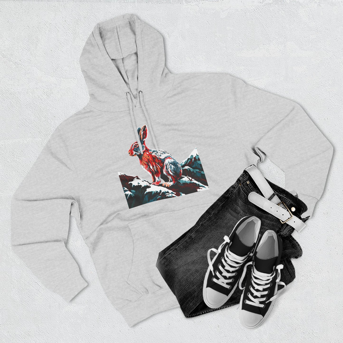 Snowshoe Hare Icon - Fleece Hoodie