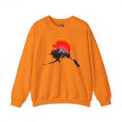 Hand-drawn solar peaks crewneck sweatshirt — original wildlife art by Kayanna Healy at Neo Native