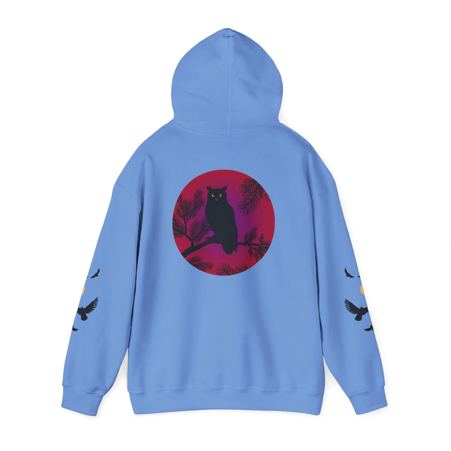 Hand-drawn 'Wisdom' word art hoodie inspired by Alaska Native design traditions — close-up of the design detail