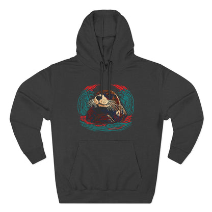 Sea Otter Icon - Fleece Hoodie