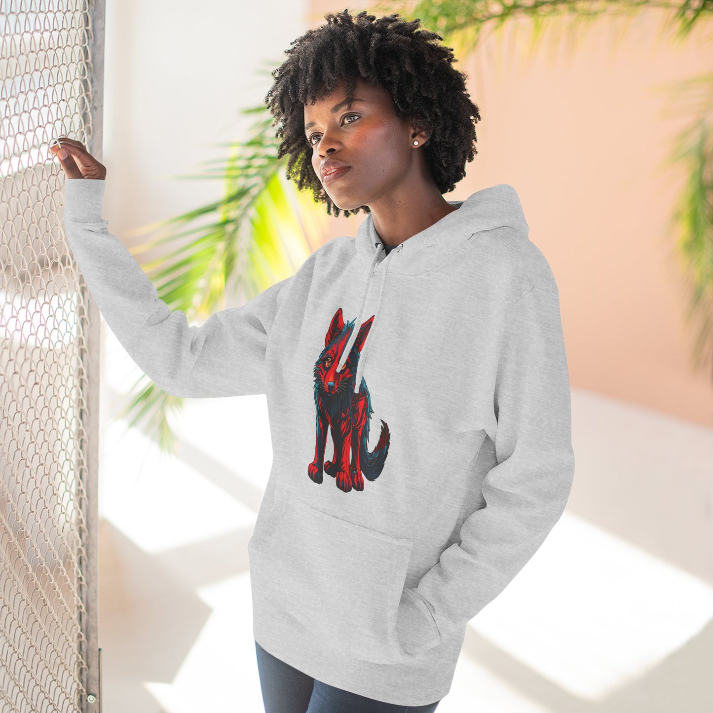 Wolf Pup Icon - Fleece Hoodie