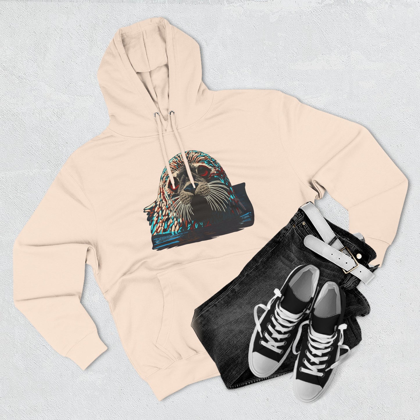 Harbor Seal Icon - Fleece Hoodie