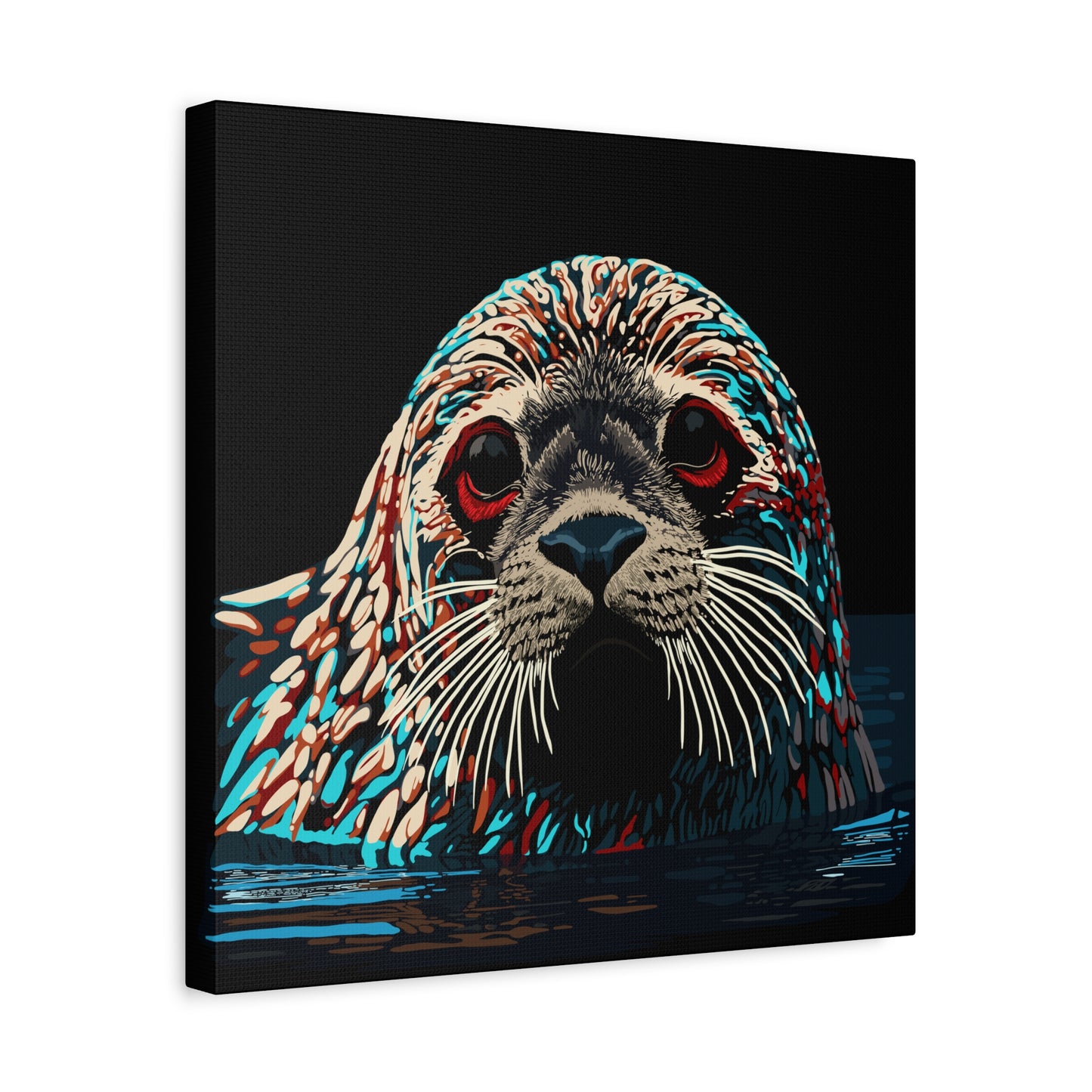 Harbor Seal Icon Canvas
