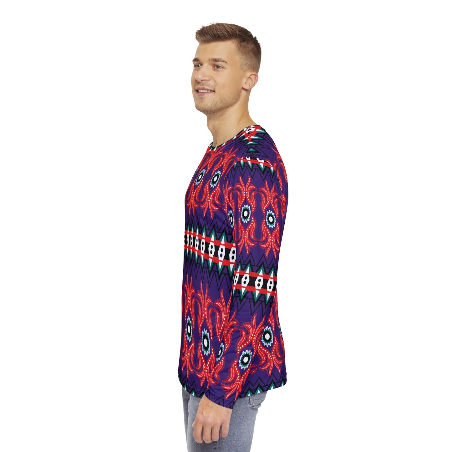 Fiery Pattern Long-Sleeve