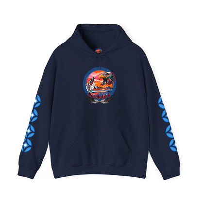 Neo Native brand logo hoodie — Alaska Native owned apparel brand — styled product photo