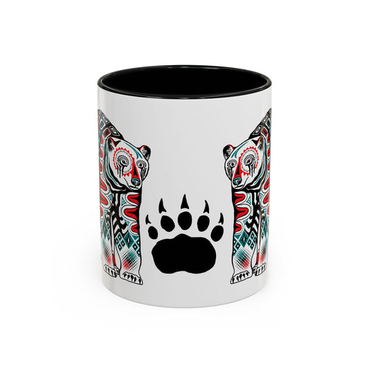 Hand-drawn polar bear mug — original wildlife art by Kayanna Healy at Neo Native