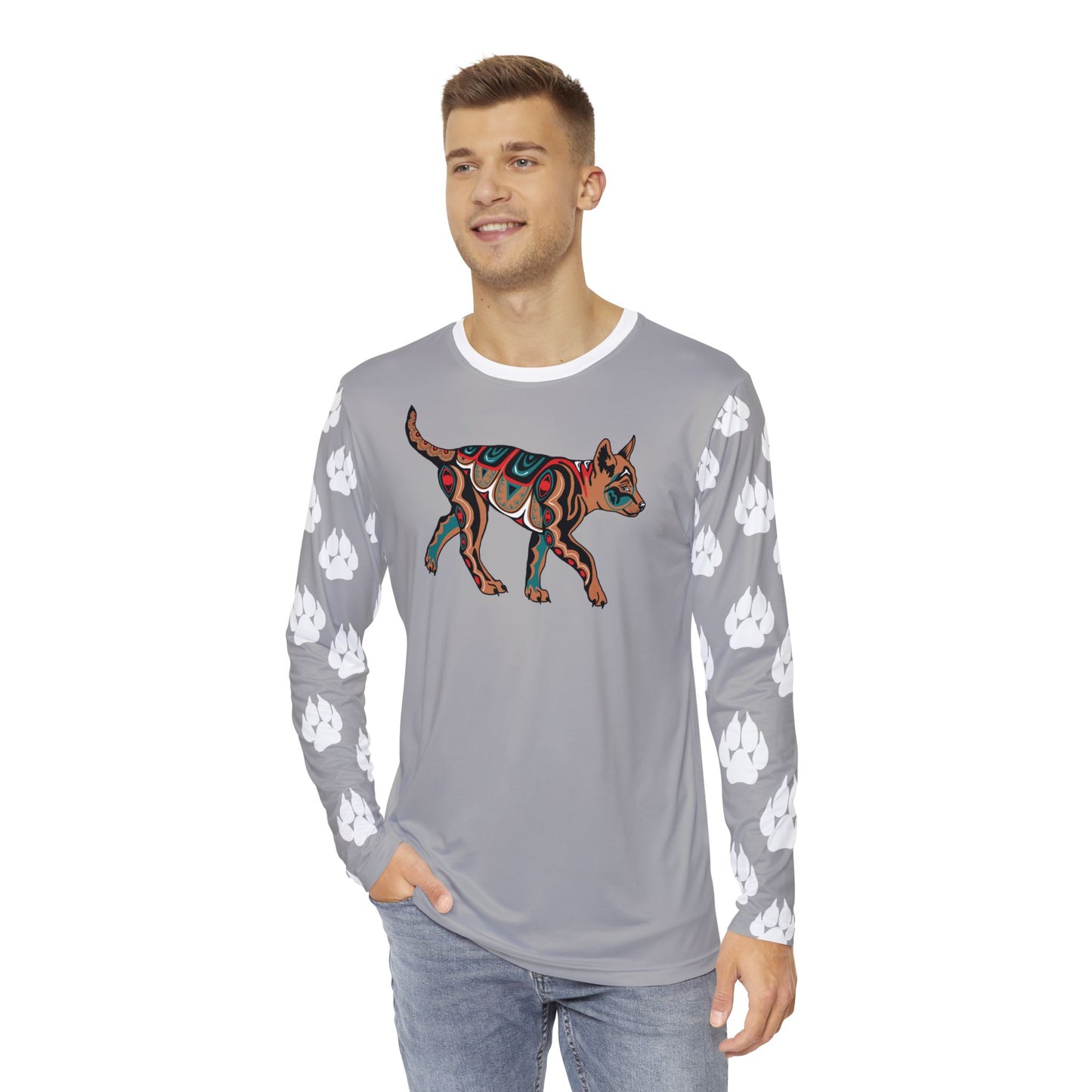 Tan Wolf Pup Long-Sleeve