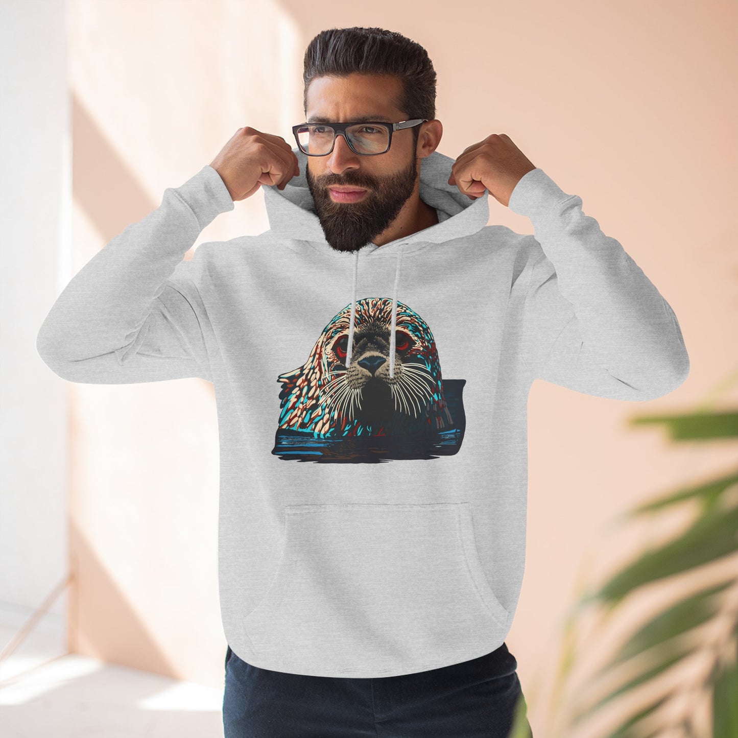 Harbor Seal Icon - Fleece Hoodie