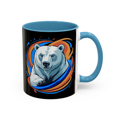 Hand-drawn polar bear strength mug — original wildlife art by Kayanna Healy at Neo Native