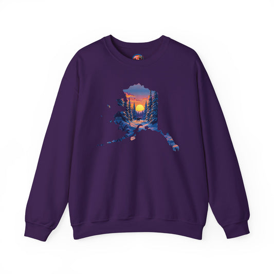 Hand-drawn spruce moose crewneck sweatshirt — original wildlife art by Kayanna Healy at Neo Native