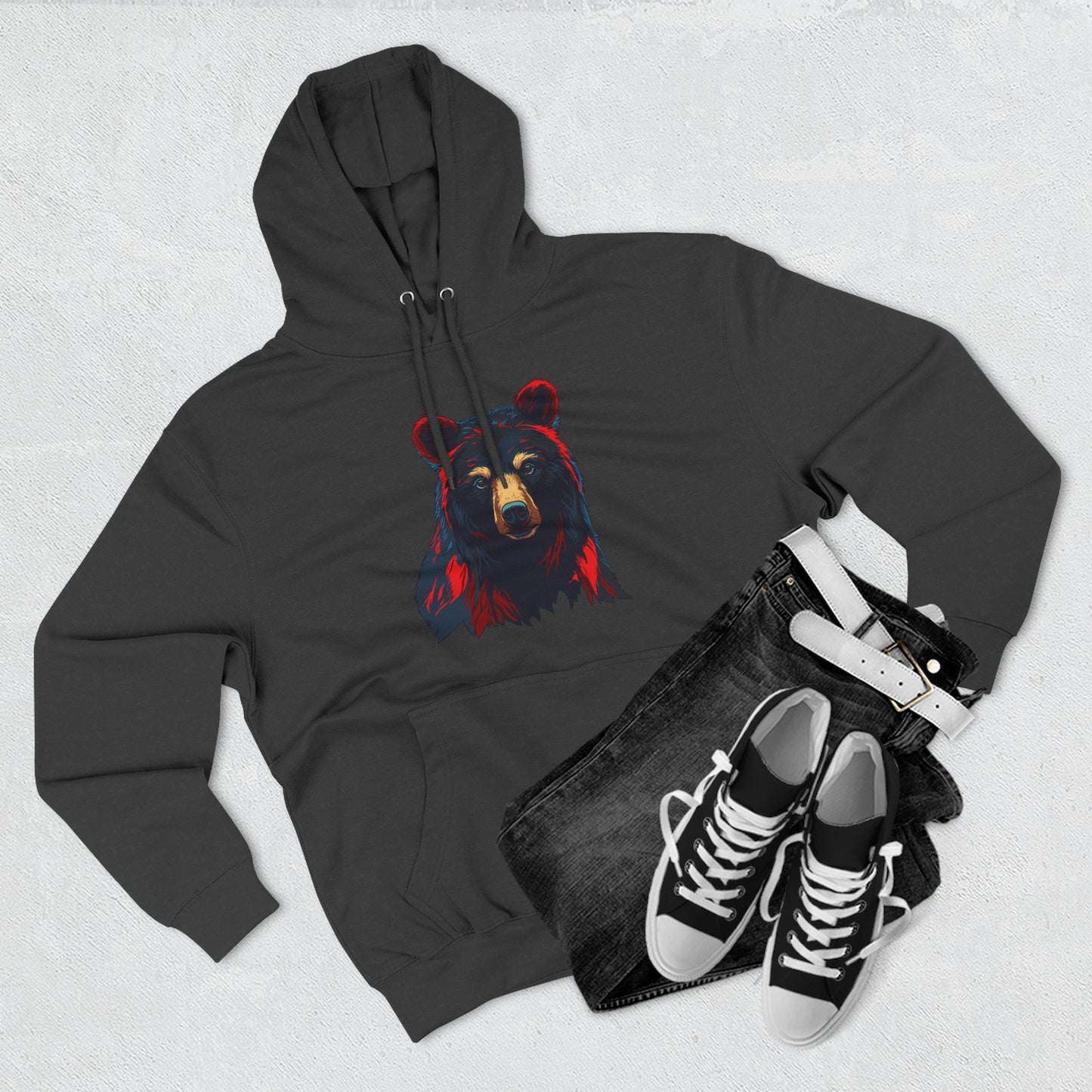 Black Bear Icon - Fleece Hoodie