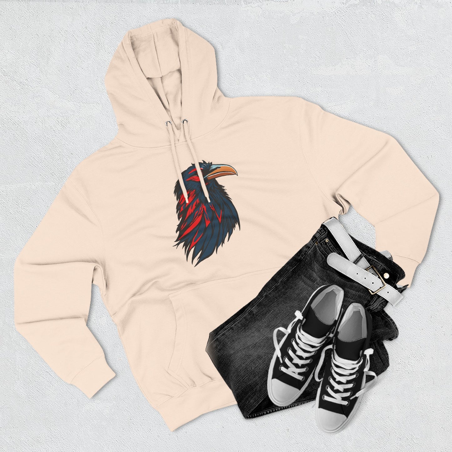Raven Icon - Fleece Hoodie