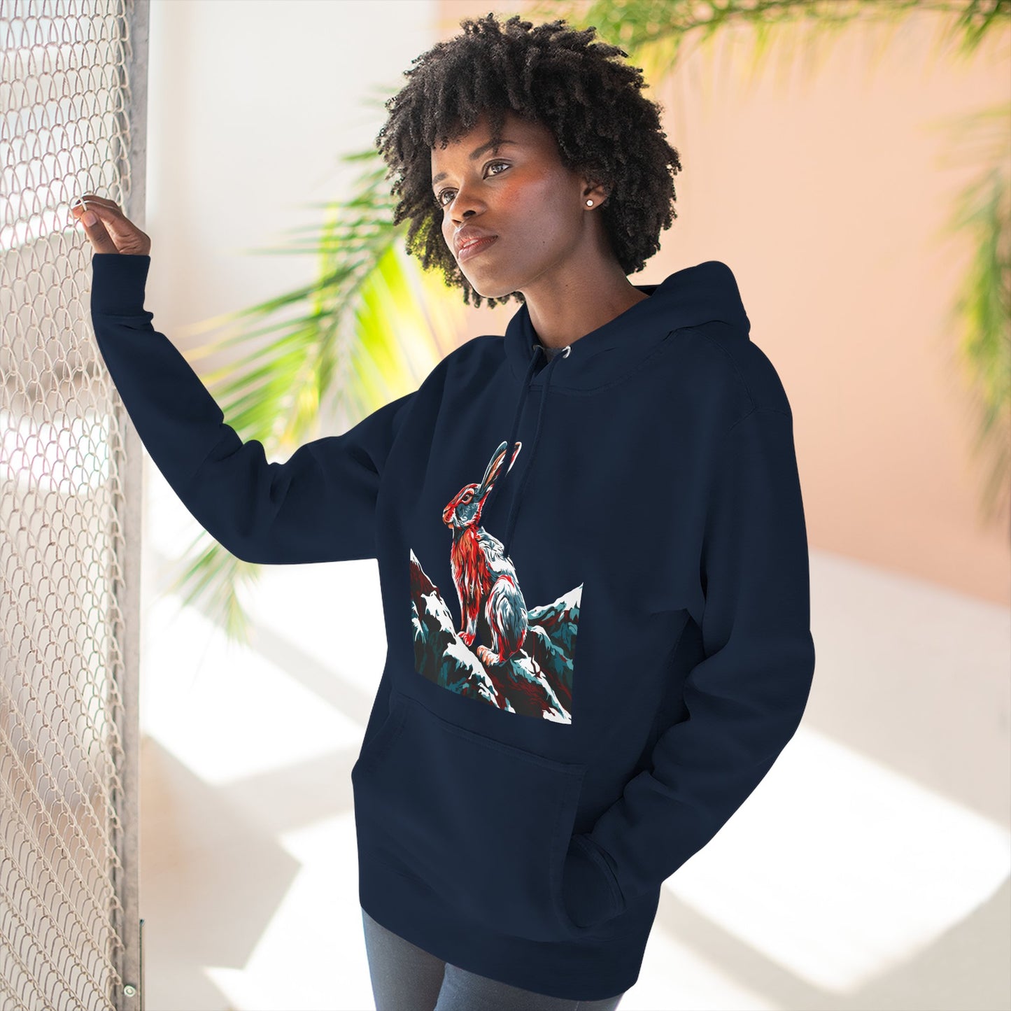 Snowshoe Hare Icon - Fleece Hoodie