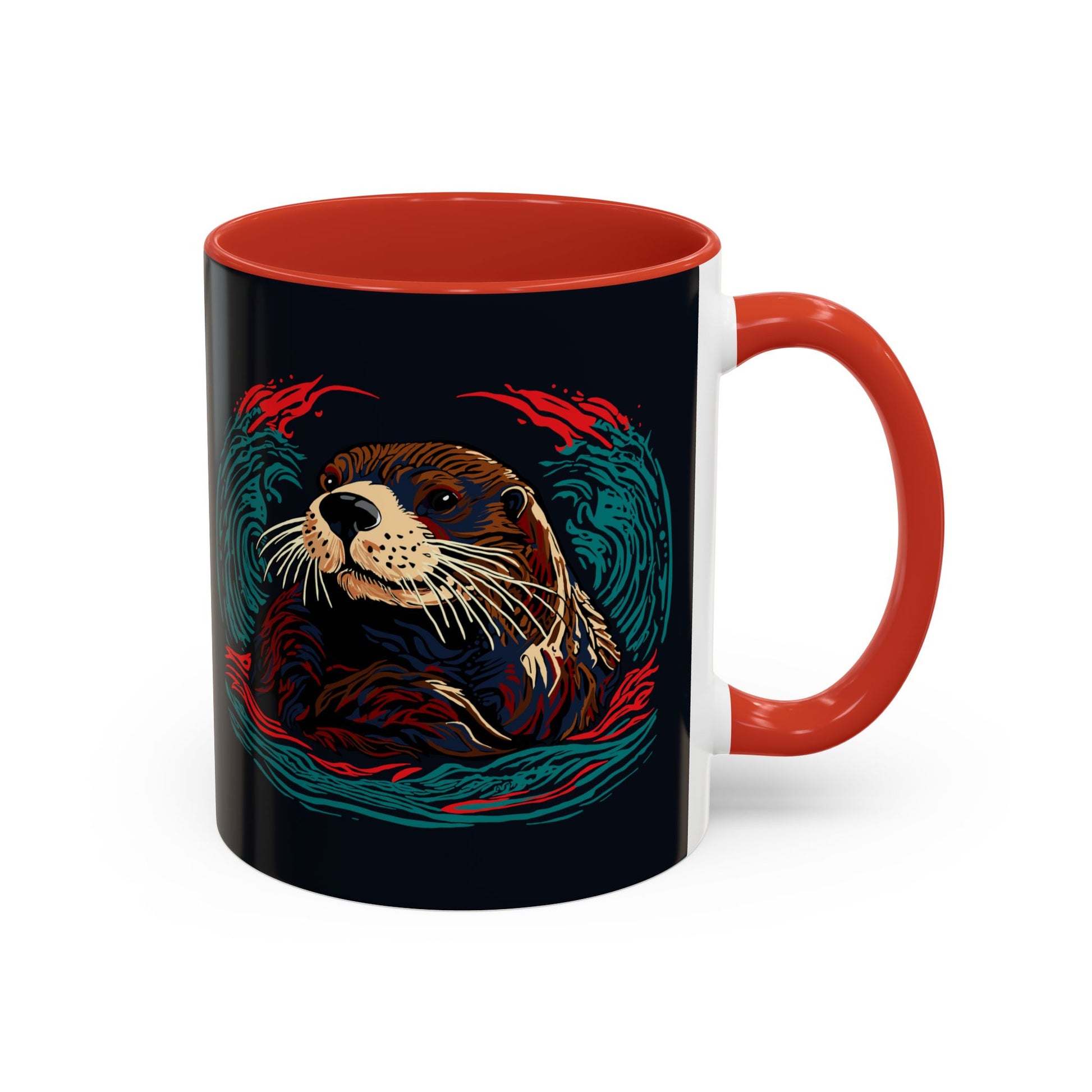 Hand-drawn sea otter icon mug — original wildlife art by Kayanna Healy at Neo Native