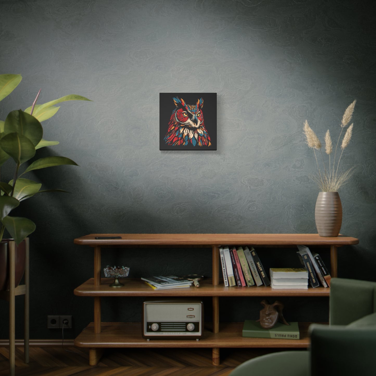 Great Horned Owl Icon Canvas