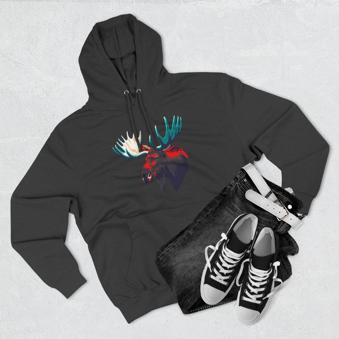 Moose Icon - Fleece Hoodie