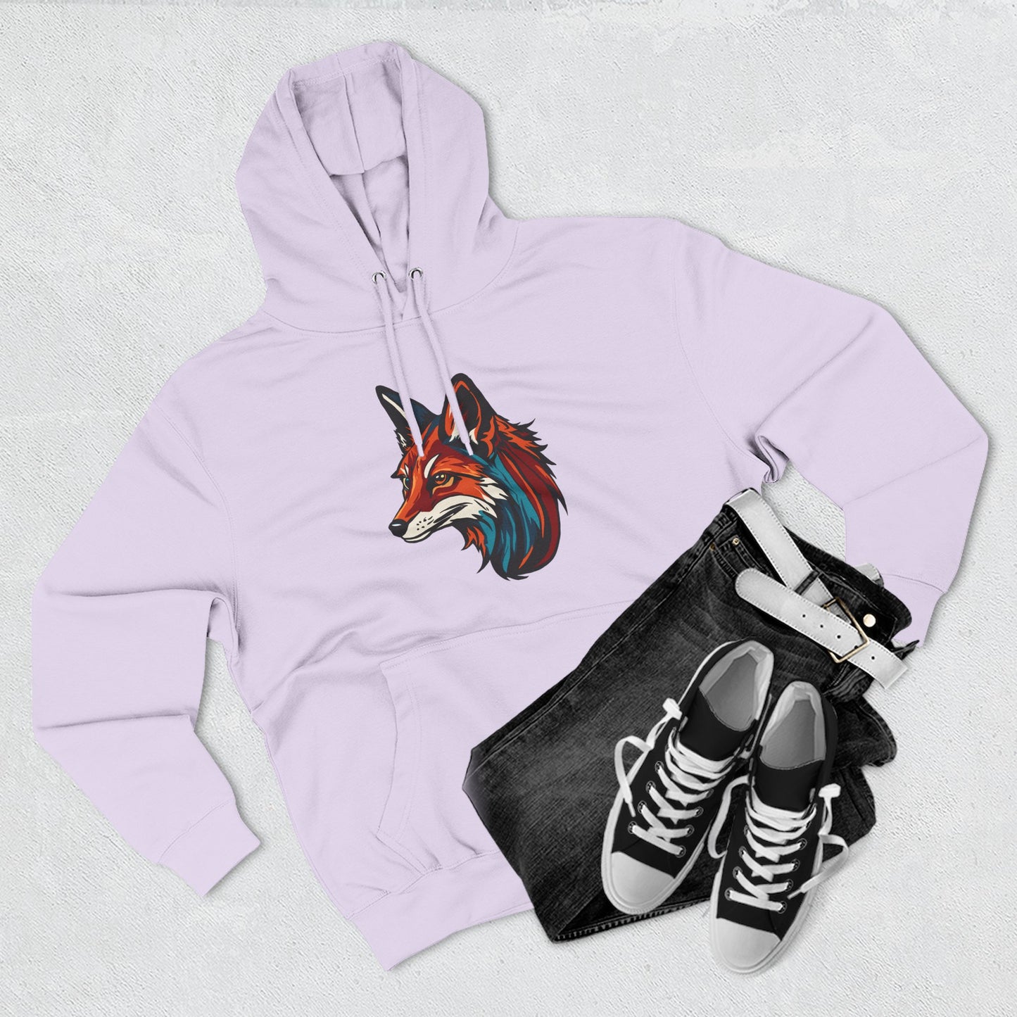 Red Fox Icon - Fleece Hoodie
