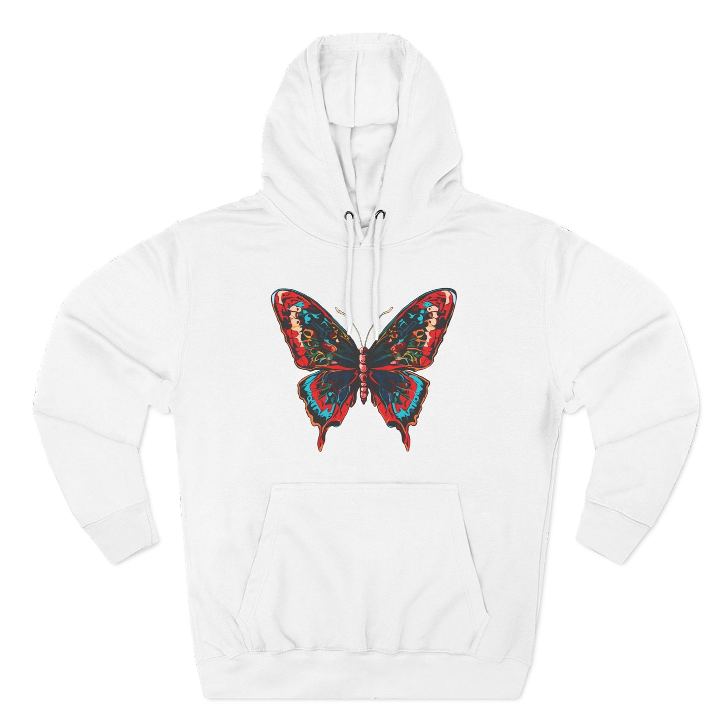 Hand-drawn butterfly icon hoodie — original wildlife art by Kayanna Healy at Neo Native