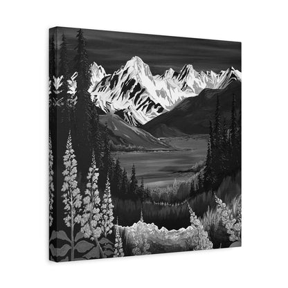 Alpine Fireweed (B&W) Canvas