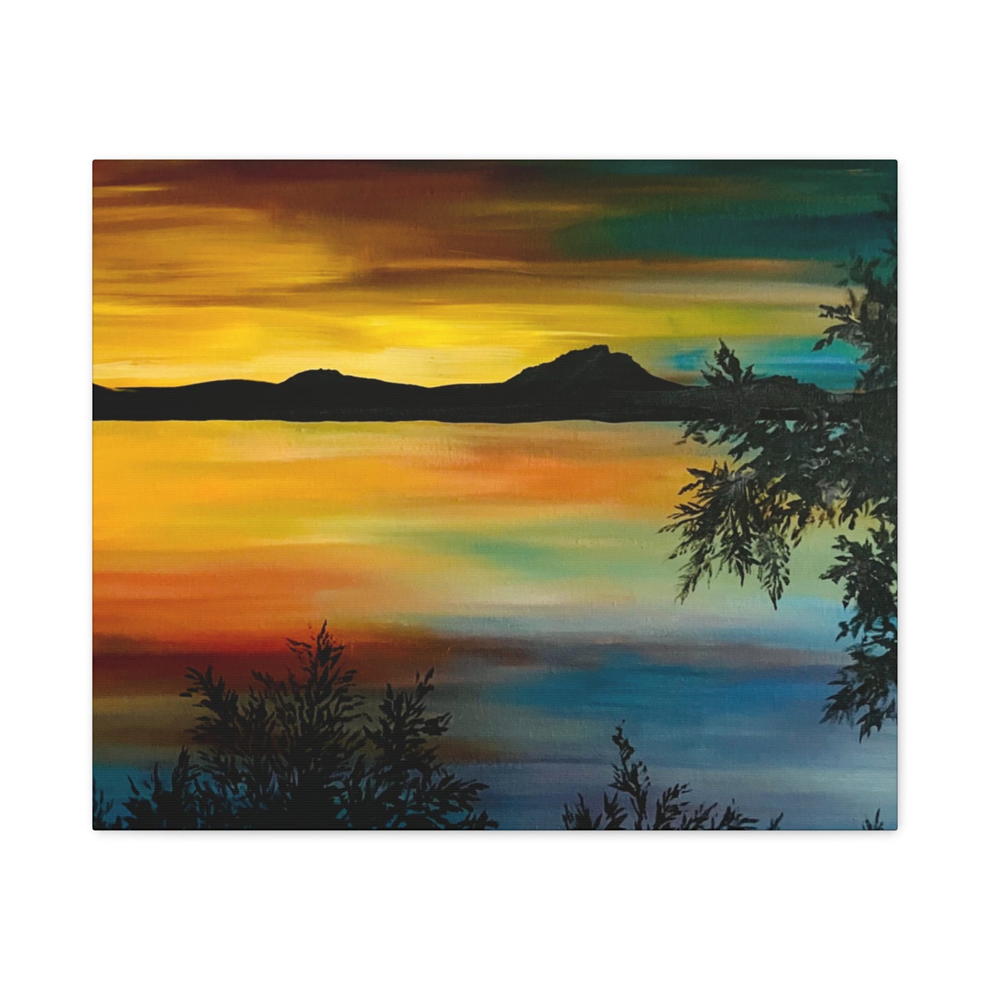 Sunset Lake Canvas